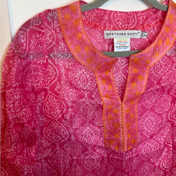 Gretchen Scott Silk Beach Tunic Cover Up - Picture 6 of 6